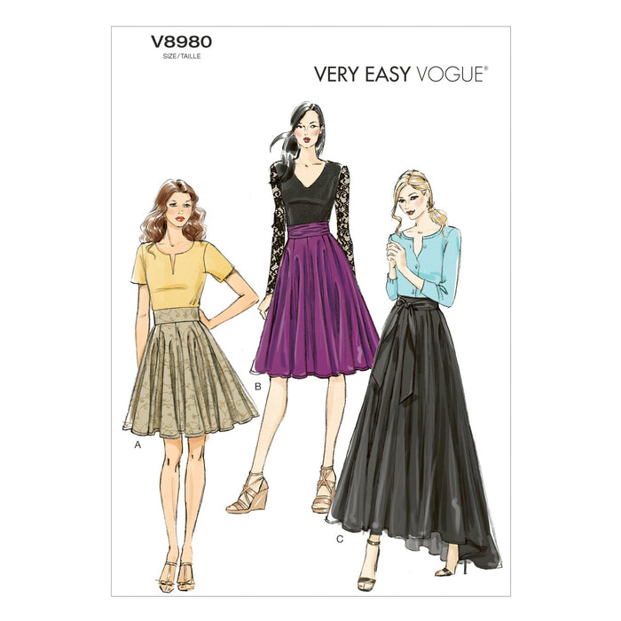 Vogue Patterns V8980 Misses' Skirt from Jaycotts Sewing Supplies