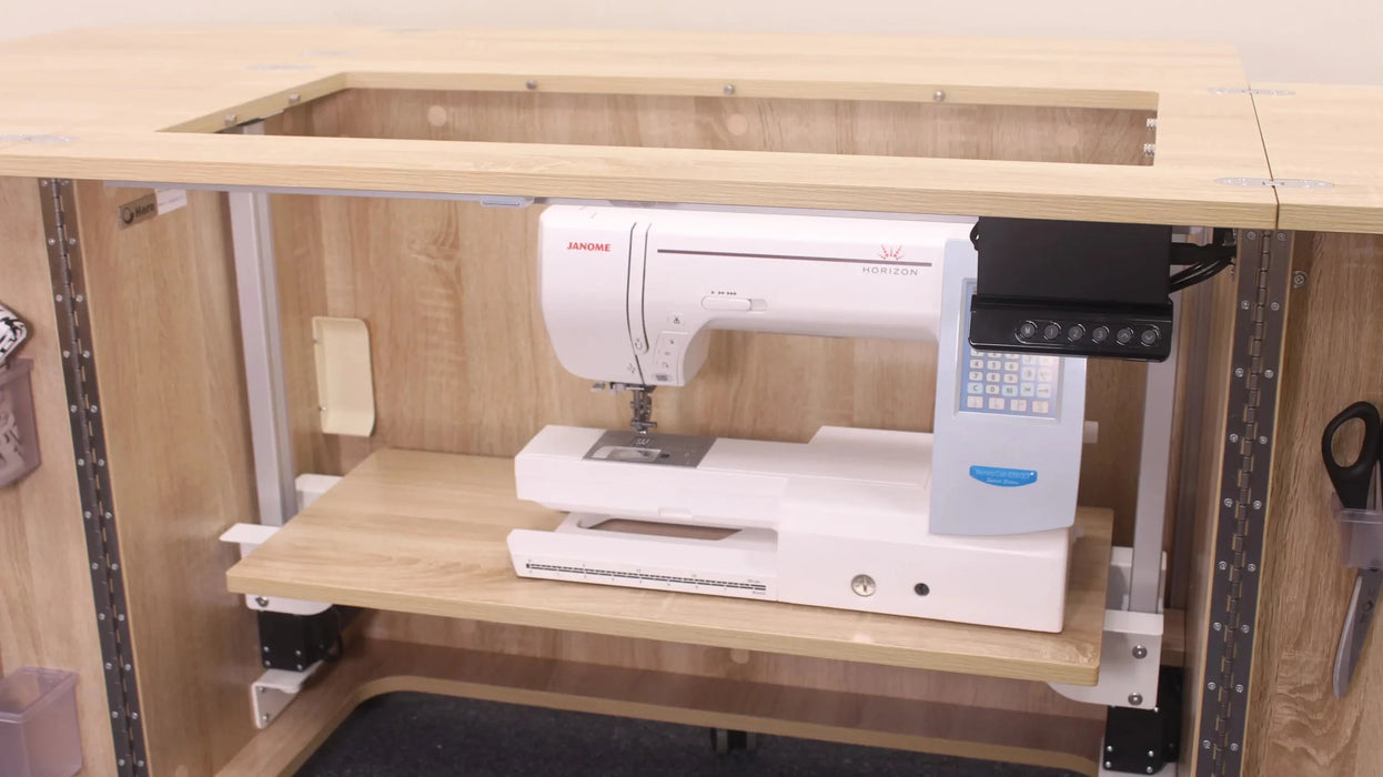 Horn Geni-E Sewing Cabinet with Electric Lift from Jaycotts Sewing Supplies