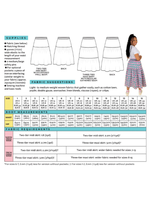 Tilly and The Buttons Luella Skirt Pattern from Jaycotts Sewing Supplies