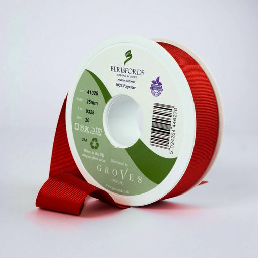 Berisfords Grosgrain Ribbon - Red from Jaycotts Sewing Supplies