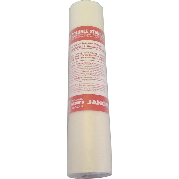 10m Roll Solvy water soluble stabilizer 33cm wide from Jaycotts Sewing Supplies