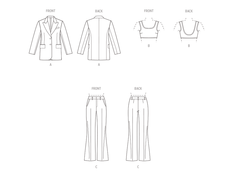Vogue sewing pattern 1960 Misses’ Jacket, Knit Top and Pants from Jaycotts Sewing Supplies