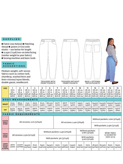 Tilly and The Buttons Winnie Trousers Pattern from Jaycotts Sewing Supplies