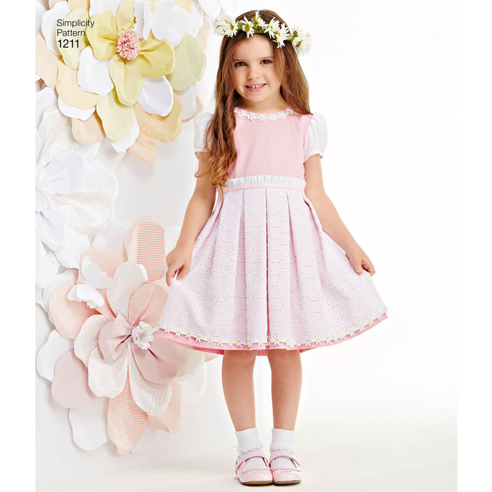 Simplicity Pattern 1211 Girls' Dresses Pattern from Jaycotts Sewing Supplies