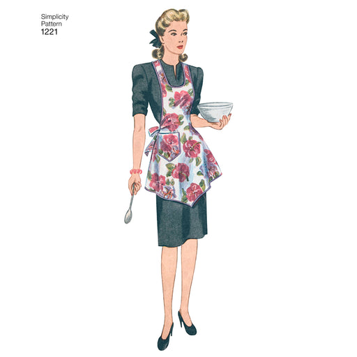 Simplicity Pattern 1221 Vintage 40's Aprons from Jaycotts Sewing Supplies