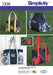 Simplicity Pattern 1338 Tote Bags in 3 Sizes, Backpack & Coin Purse from Jaycotts Sewing Supplies