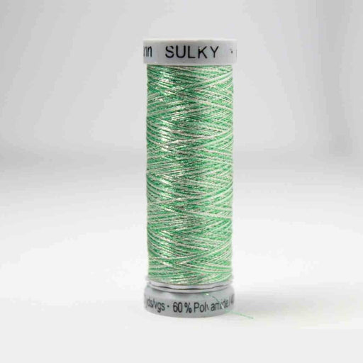 Sulky Metallic Embroidery Thread 7025 Silver/ Mint Green from Jaycotts Sewing Supplies