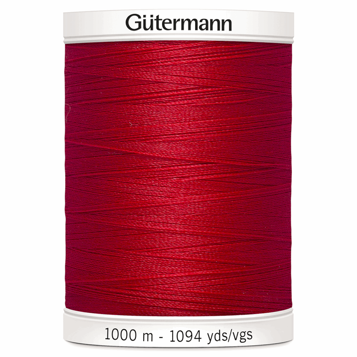 1000m size Gutermann Sew-All Polyester Sewing Thread 156 Red Jaycotts Sewing Supplies