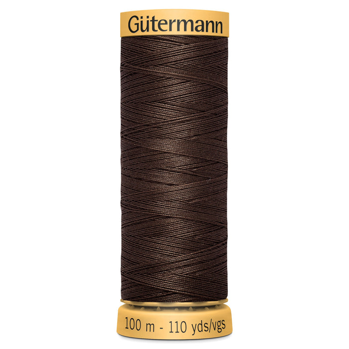 Gutermann Natural Cotton - 1912 dark brown from Jaycotts Sewing Supplies
