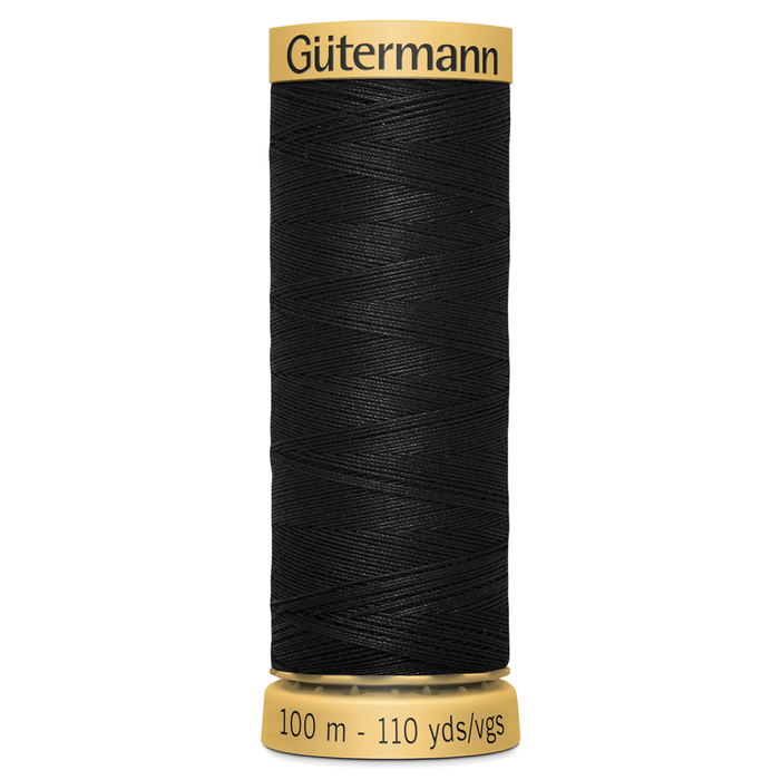 Gutermann Natural Cotton - 5201 Black from Jaycotts Sewing Supplies
