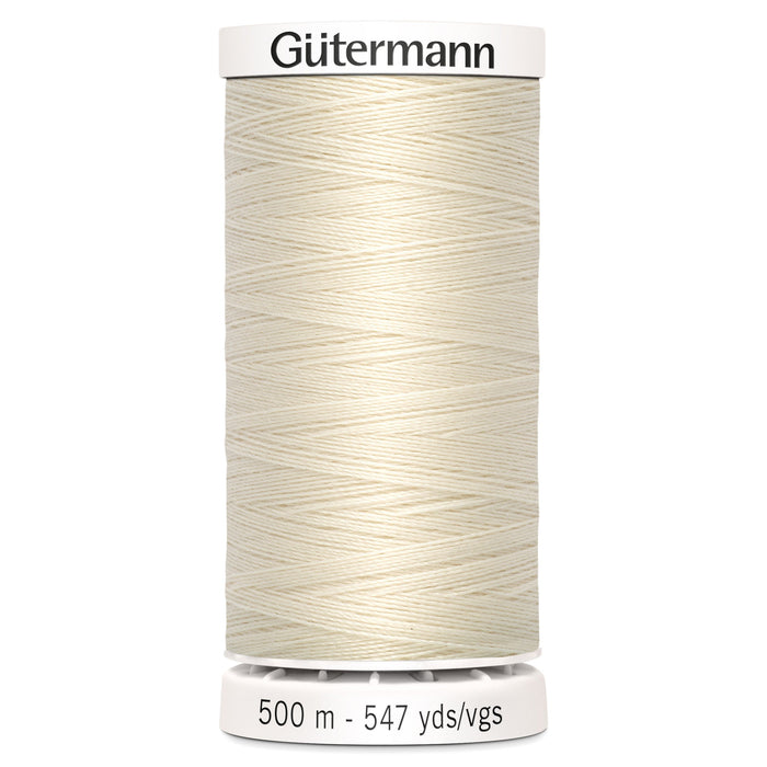 Gutermann Sew All Polyester Sewing Thread, 802 Ecru from Jaycotts Sewing Supplies