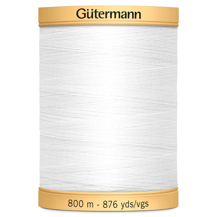 Gutermann Natural Cotton - 5709 WHITE from Jaycotts Sewing Supplies