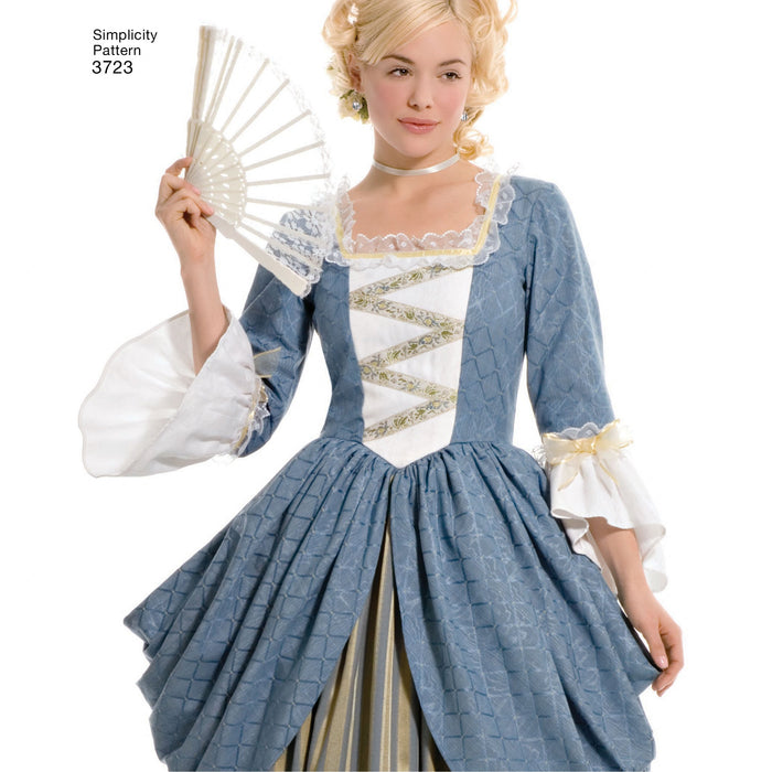 Simplicity 3723 18th/19th century long dresses pattern from Jaycotts Sewing Supplies