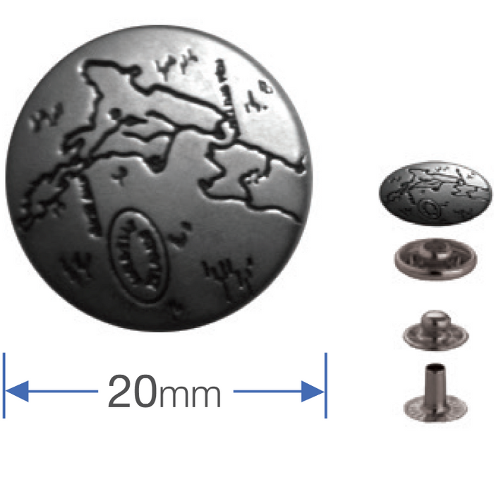Component detail Prym 390511 Silver Press Studs 20mm from Jaycotts Sewing Supplies