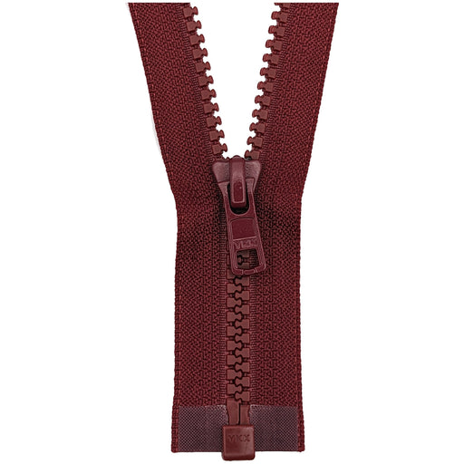 YKK Open End Zip - Medium Plastic | colour 527 Wine from Jaycotts Sewing Supplies