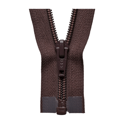 YKK Open End Zip - Medium Nylon | Colour 570 Brown from Jaycotts Sewing Supplies