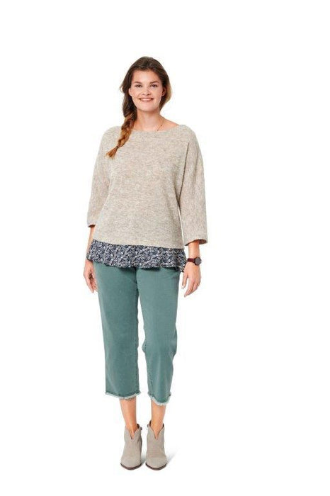 Burda Sewing Pattern 6098 Top with Kimono Sleeves from Jaycotts Sewing Supplies