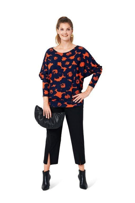 Burda Sewing Pattern 6098 Top with Kimono Sleeves from Jaycotts Sewing Supplies