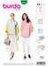 Burda Pattern 6203  Sweatshirt – T-Line – with Interesting Seam Lines from Jaycotts Sewing Supplies