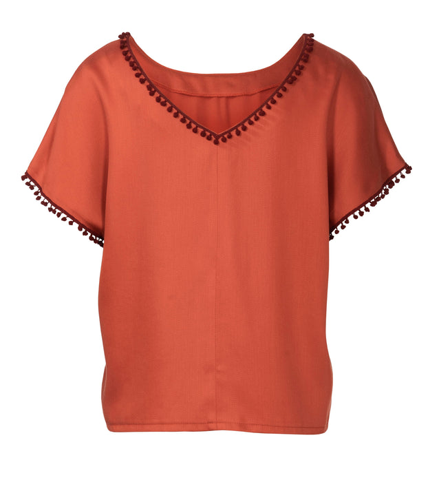 Burda Pattern 6204  Blouse Shirt – Over-cut Shoulders – 
V-neck in Front or Back from Jaycotts Sewing Supplies