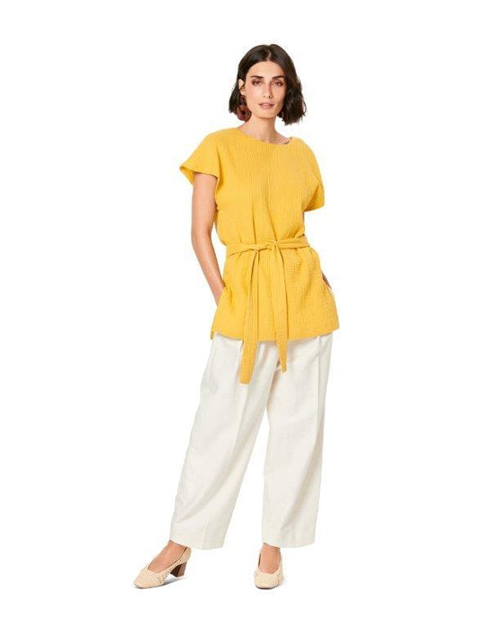Burda Pattern 6204  Blouse Shirt – Over-cut Shoulders – 
V-neck in Front or Back from Jaycotts Sewing Supplies