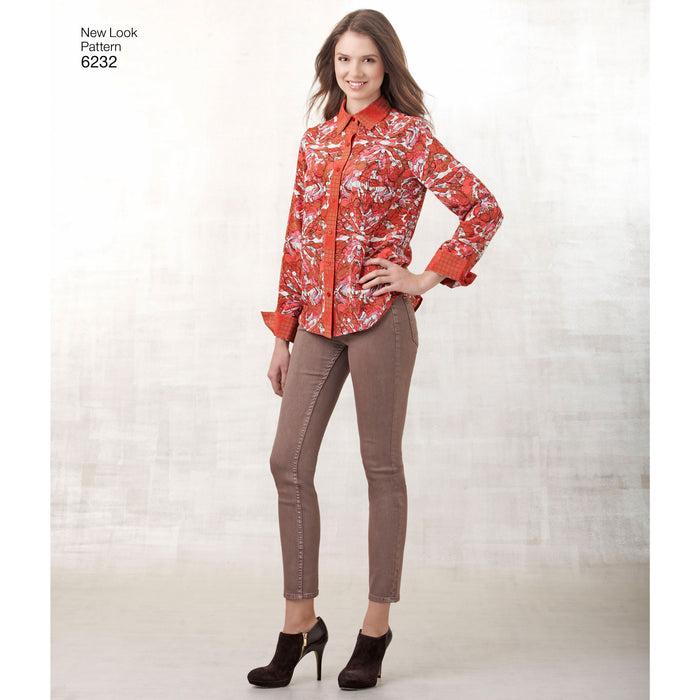 New Look 6232 Misses' and Men's Shirts sewing pattern from Jaycotts Sewing Supplies