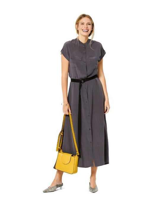 Burda Pattern 6240  Dress with Button Fastening –
 Stand Collar – Frills from Jaycotts Sewing Supplies