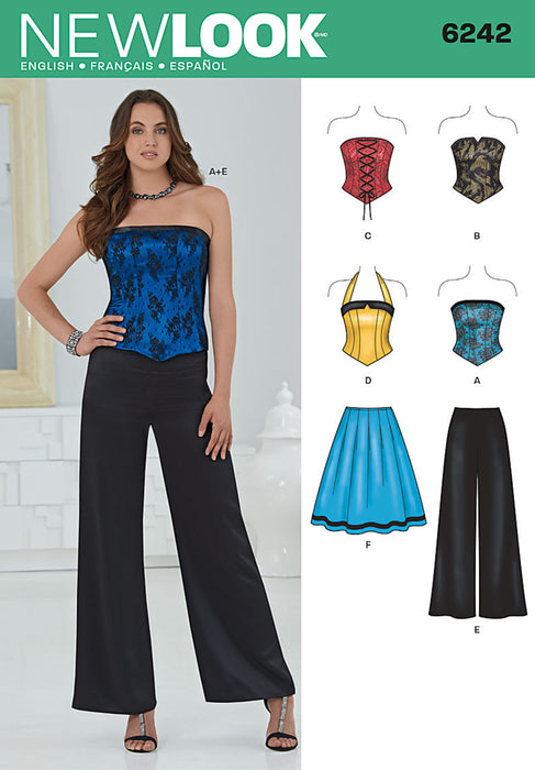 NL6242 Misses' Corset Top, Pants & Skirt from Jaycotts Sewing Supplies