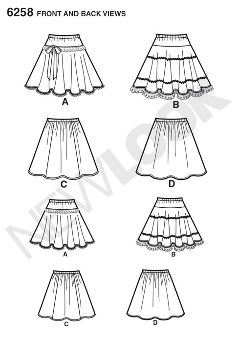 NL6258 Child's & Girls' Circle Skirts from Jaycotts Sewing Supplies