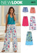 NL6271 Misses' Skirt in Three Lengths & Pants or Shorts from Jaycotts Sewing Supplies