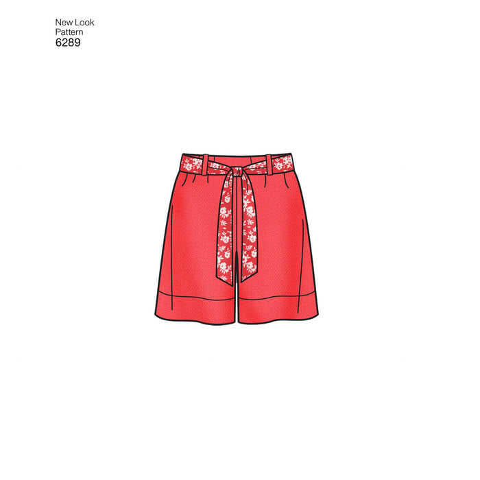 New Look pattern 6289 Misses' Trousers or Shorts from Jaycotts Sewing Supplies