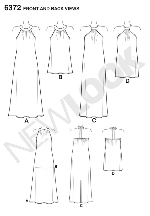 NL6372 Misses' Dresses Each in Two Lengths from Jaycotts Sewing Supplies