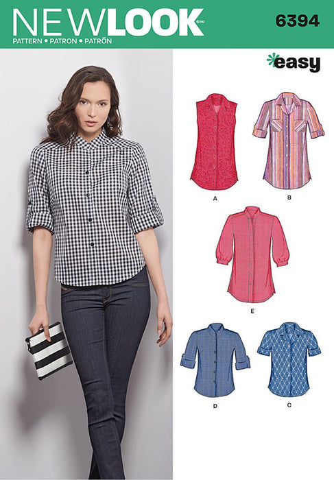 NL6394 Misses' Button Front Tops from Jaycotts Sewing Supplies