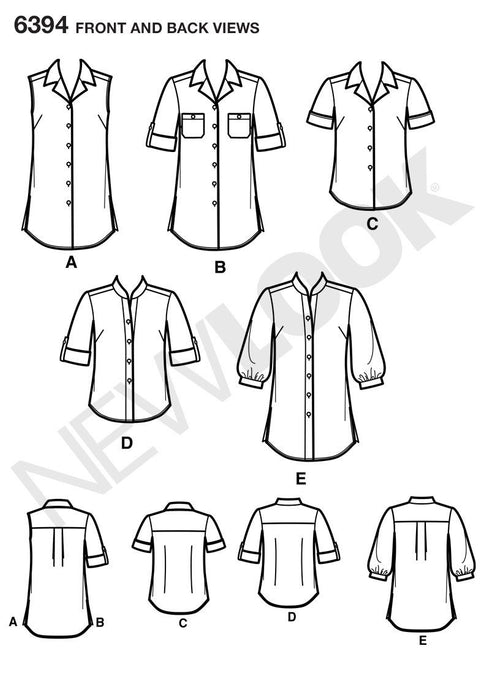 NL6394 Misses' Button Front Tops from Jaycotts Sewing Supplies