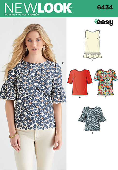NL6434 Misses' Tops with Fabric Variations from Jaycotts Sewing Supplies