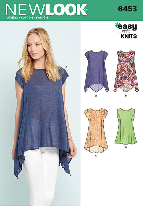 NL6453 Misses' Easy Knit Tops from Jaycotts Sewing Supplies