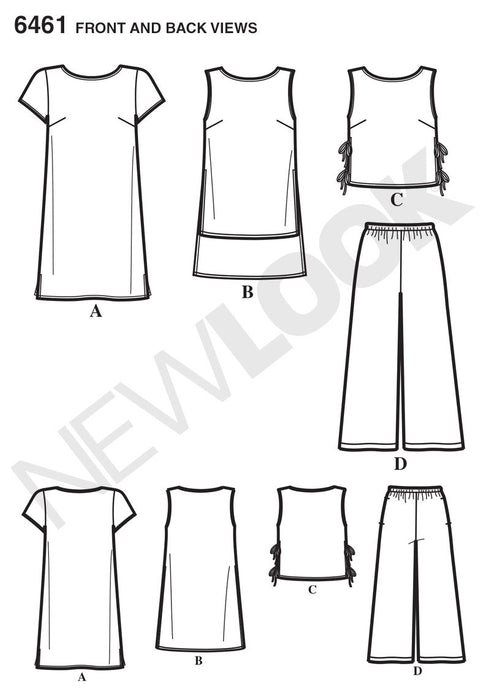 NL6461 Misses' Dress, Tunic, Top and Cropped Pants from Jaycotts Sewing Supplies