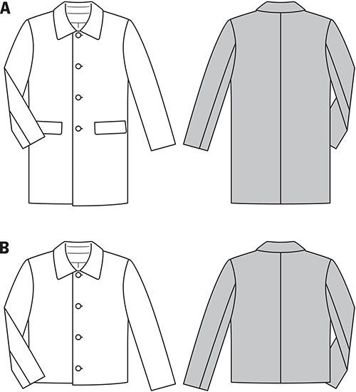 BD6932 Men's Coat & Jacket | Average from Jaycotts Sewing Supplies