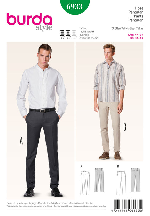 BD6933 Men's Trousers | Average from Jaycotts Sewing Supplies