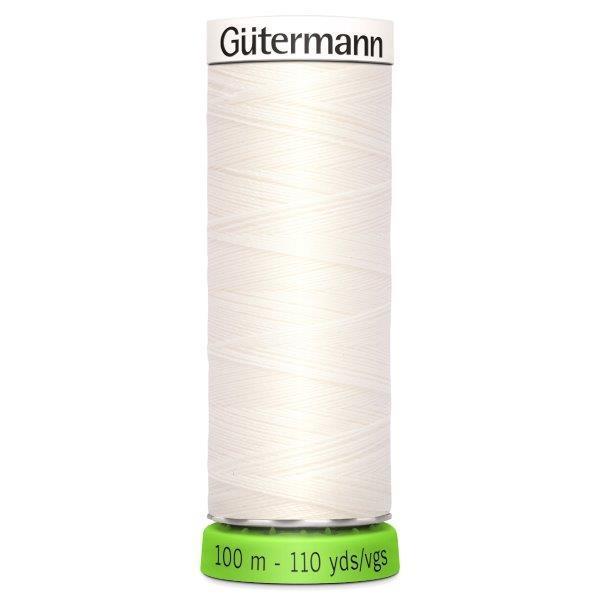 Gutermann Recycled Thread 100m, Colour 111 Off White from Jaycotts Sewing Supplies