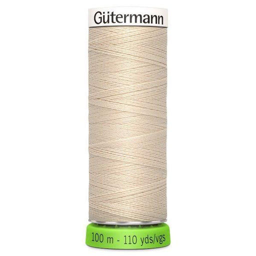 Gutermann Recycled Thread 100m, Colour 169 Cream from Jaycotts Sewing Supplies