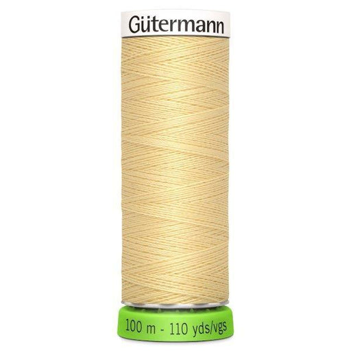 Gutermann Recycled Thread | 100m | Colour 325 Creamy Yellow from Jaycotts Sewing Supplies