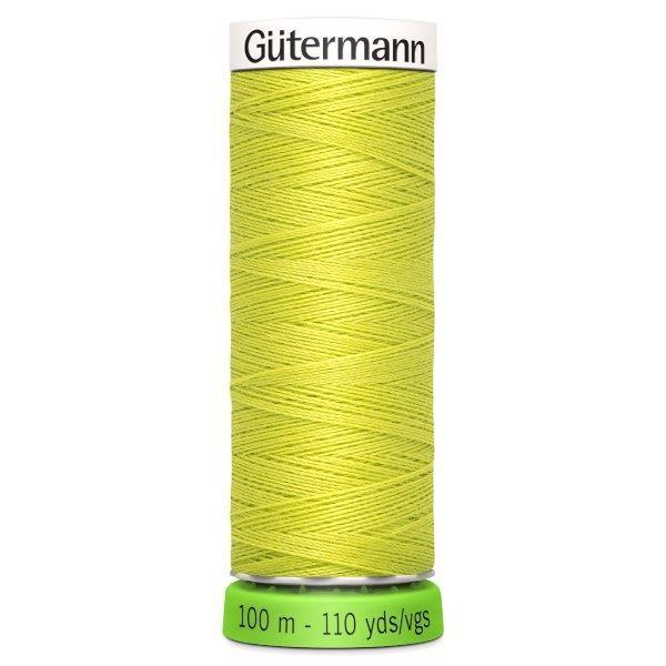 Gutermann Recycled Thread 100m, Colour 334 yellow green from Jaycotts Sewing Supplies