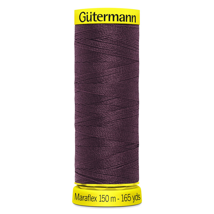 Gutermann Maraflex Stretchy Sewing Thread 150m colour 130 Burgundy from Jaycotts Sewing Supplies