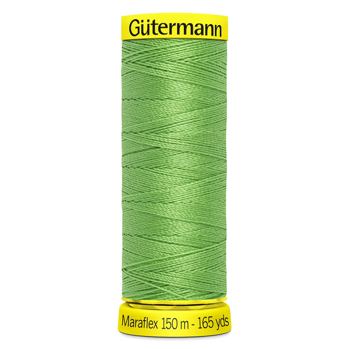 Gutermann Maraflex Stretchy Sewing Thread 150m colour 154 Lime green from Jaycotts Sewing Supplies
