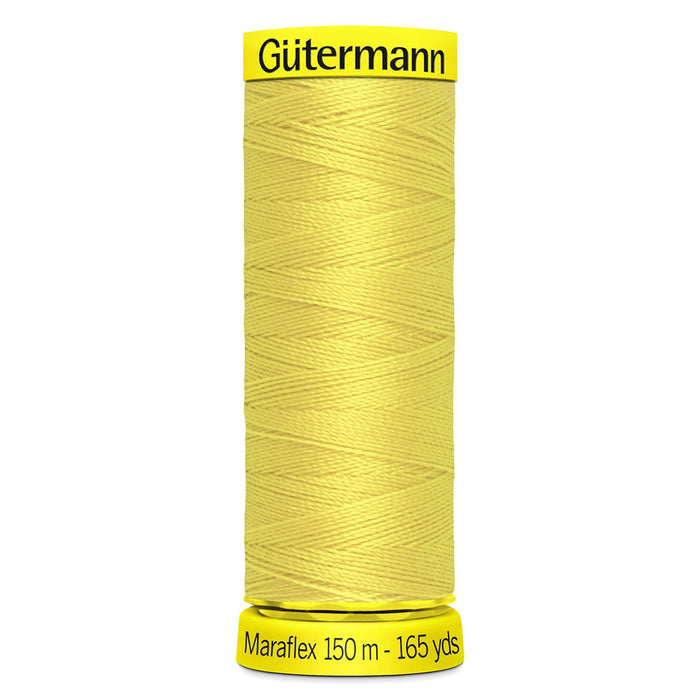 Gutermann Maraflex Stretchy Sewing Thread 150m colour 580 Yellow from Jaycotts Sewing Supplies