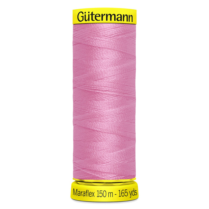 Gutermann Maraflex Stretchy Sewing Thread 150m colour 663 Rose Pink from Jaycotts Sewing Supplies