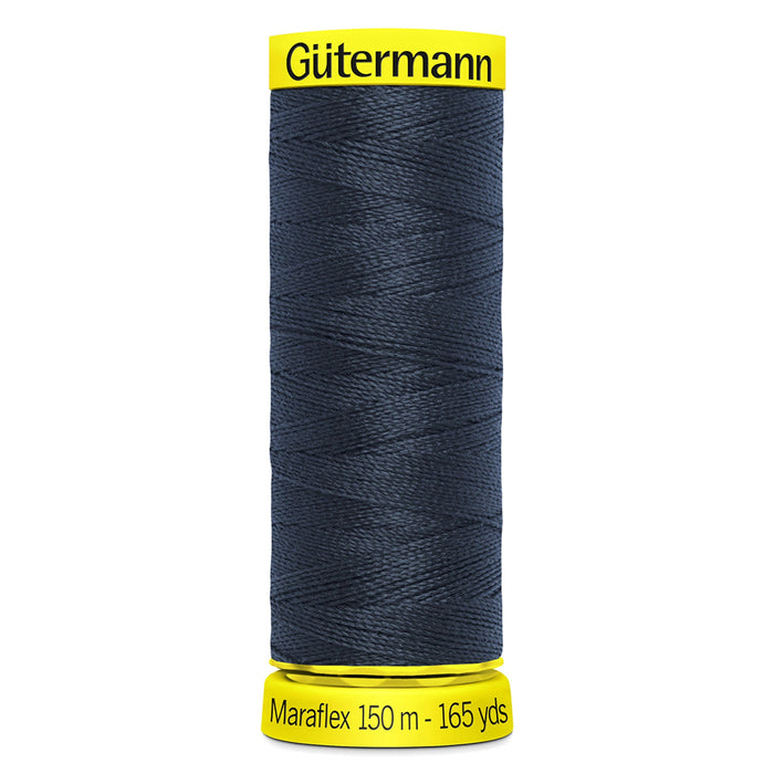 Gutermann Maraflex Stretchy Sewing Thread 150m colour 665 Dark Ink Blue from Jaycotts Sewing Supplies