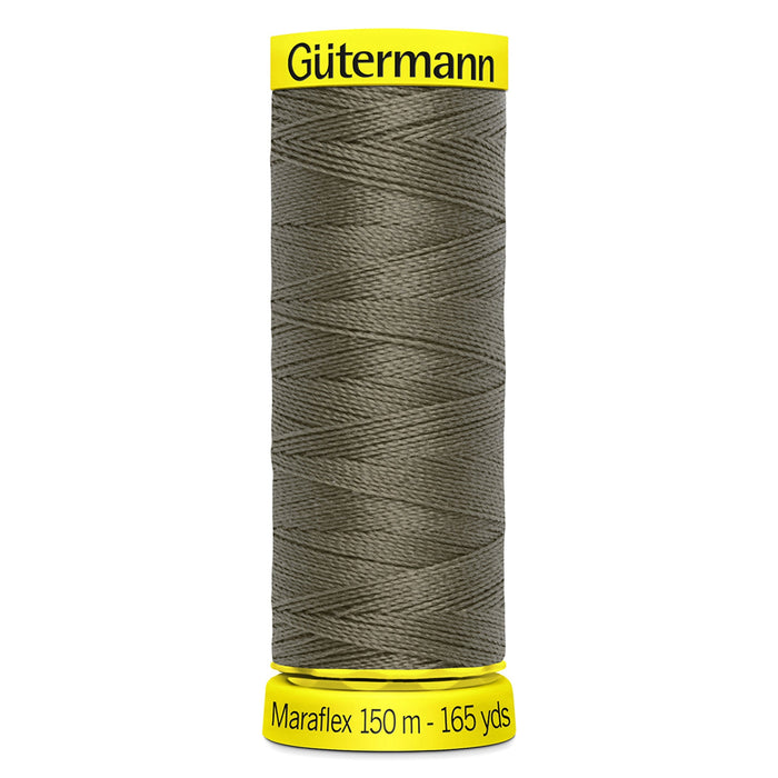 Gutermann Maraflex Stretchy Sewing Thread 150m colour 676 Khaki from Jaycotts Sewing Supplies