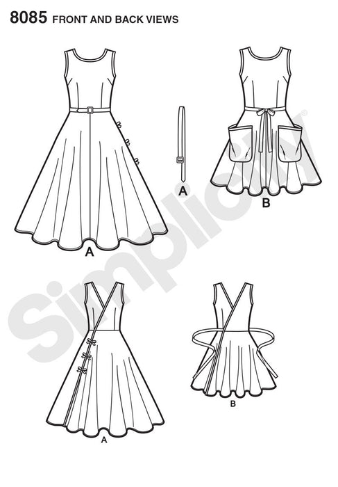 Simplicity 8085 1950's wrap dress pattern from Jaycotts Sewing Supplies